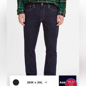 Men’s 511 Levi’s Jeans in Dark Hollow; size 36x30.